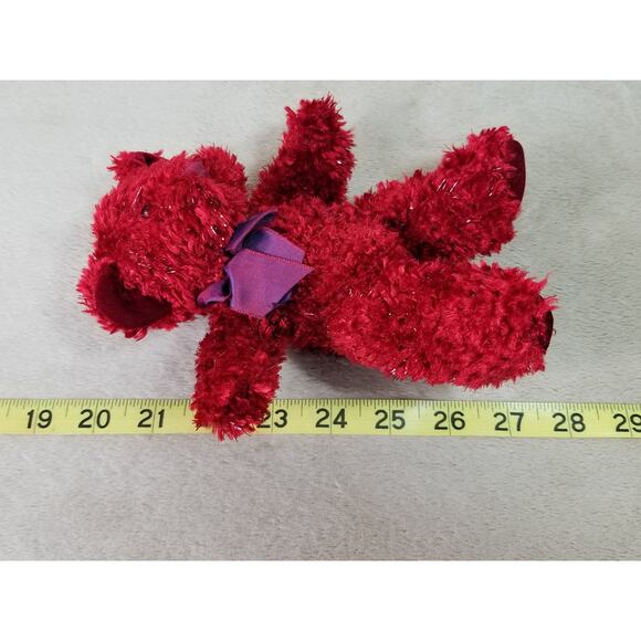 Russ Berrie Sizzles Red Bear Valentine's Day 8" Stuffed Animal Plush Vintage - Picture 7 of 7